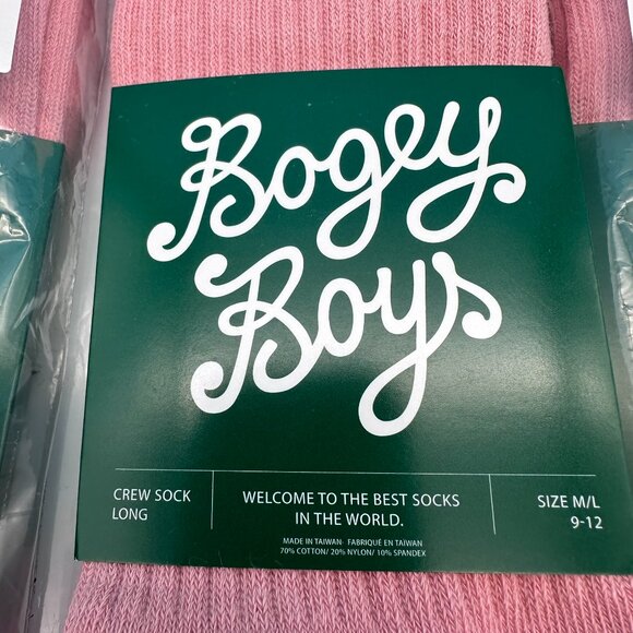 Bundle of 3 Pair Bogey Boys Essential Crew Long Golf‎ Socks, Size M/L 9-12, Pink - Picture 3 of 9